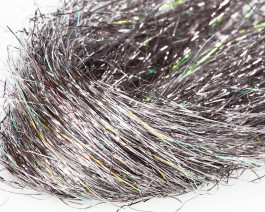 Fine 3D Tinsel Hair, Light Gray UVR / 90